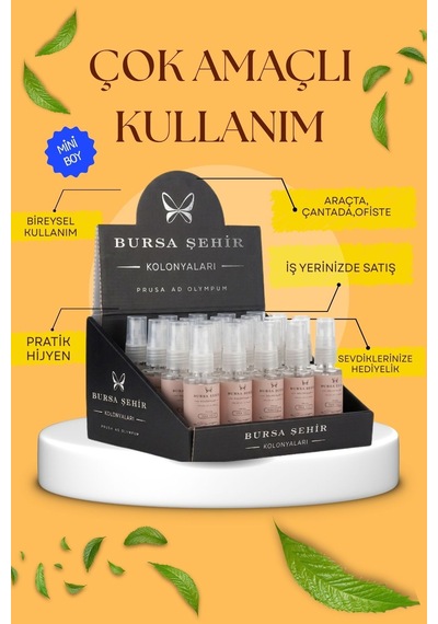 Bursa Şehir Kolonyaları, 20'li İpek Yolu Kolonyası, Mini Kolonya Seti, Sprey Kolonya