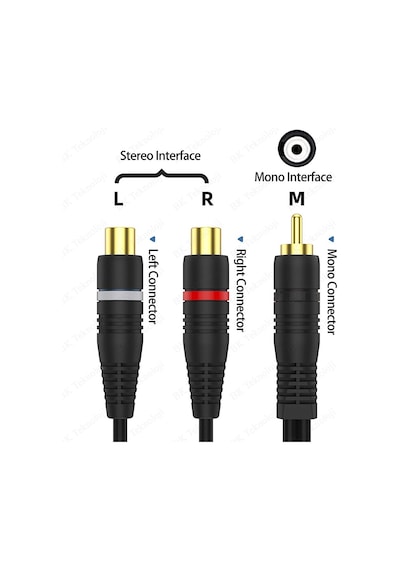 Yüksek Kalite Anfi Y Kablo RCA Erkek to 2xRCA Dişi