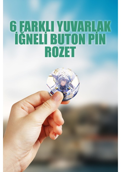 Honkai Star Rail Sunday Çanta Süsü Rozet İğneli Buton Rozet Seti 6 Adet Altılı