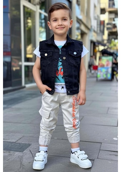 Riccotarz Erkek Çocuk Digital Kaplan Baskılı T-shirt Sırt Baskılı Sıfır Siyah Jean Ceket Alt Üst Takım Siyah Riccotarz Erkek Çocuk Digital Kaplan Baskılı T-shirt Sırt Baskılı Sıfır Siyah Jean Ceket Alt Üst Takım Siyah