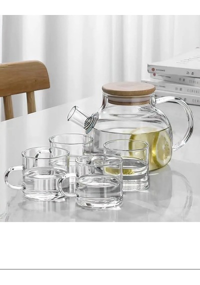 Hubrendy Tedarik Bambu Kapaklı Borosilikat Cam Demlik 1000ml Royaleks-cm-2000 Diğer