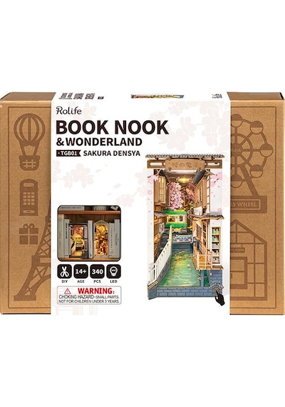 Rolife Tgb01 Sakura Densya Kitap Köşesi Book Nook Dıy Minyatür Maket Model Seti Mini Dollhouse 3d Model Kit Detaylı Dekoratif Hobi Seti 3d Puzzle Tiny House