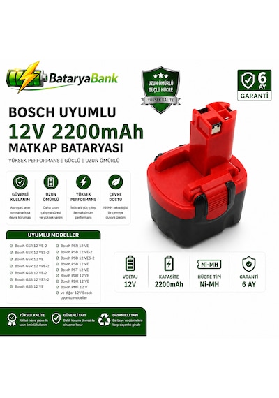 Bosch 12v 2200mah Ni-cd Matkap Batarya