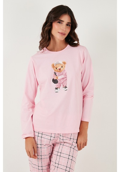 Lela Bayan Pijama Takımı 65723313 Pudra Pudra