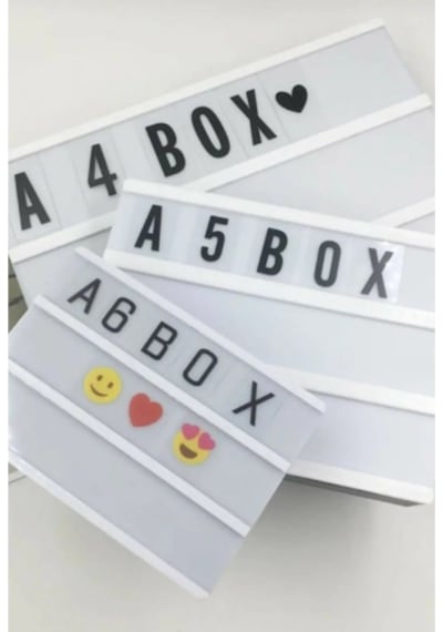 Dekoratif 94 Harfli Led Işıklı Pano Sinematik A5 Işık Kutusu Pano (435675229)