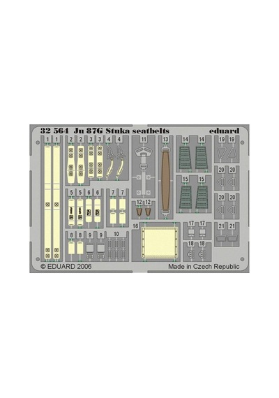 Eduard 32564 1/32 Ölçek, Ju 87 Stuka Seatbelts For Hasega