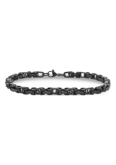 Premium Kral Çelik Zincir Bileklik 5mm 3183czb2d4 - 20 Cm - Siyah Renk Siyah