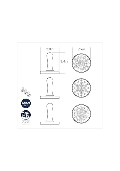 Nordicware Kar Taneleri Kurabiye Baskı Pulları