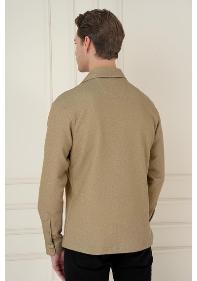 Efor G 1581 Slim Fit Camel Klasik Gömlek Camel