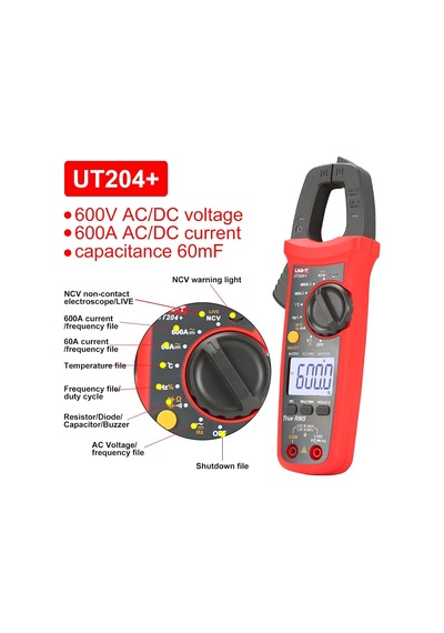 Ut204 + Dijital Sıkıştırma Ölçüm Cihazı Sıcaklık Alternatif Akım Doğru Akım Gerilim Direnç Test
