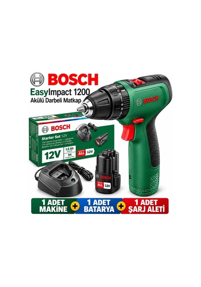 Easyımpact 1200 12v Akülü Darbeli Matkap Seti Karton Kutulu 1 Adet Makine + 1 Adet Batarya + 1 Adet Şarj Aleti - 938789541