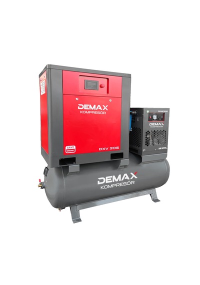 20 Hp 500 Lt Depo Üstü İnventörlü Vidalı Hava Kompresörü Demax