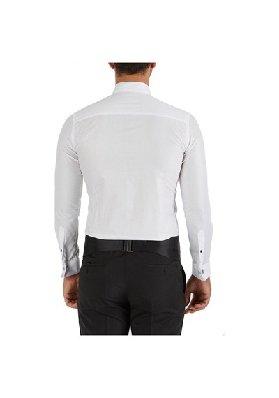 Gk 323 Slim Fit Beyaz Klasik Gömlek Beyaz