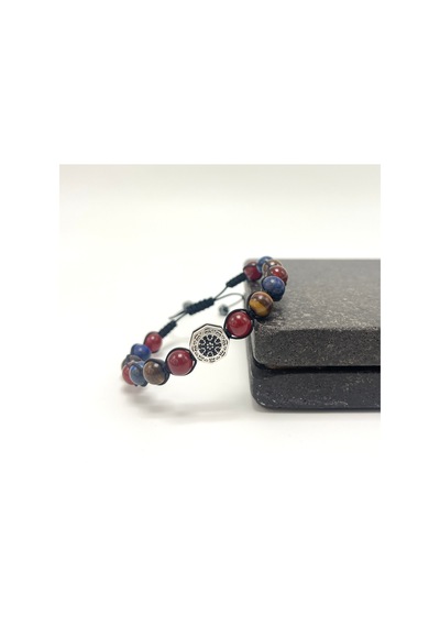 Sertifikalı Zirkon Aparatlı Akik - Kaplan Gözü - Lapis - 8mm Doğal Taş Bileklik Ayarlanabilir Ölçü Çok Renkli