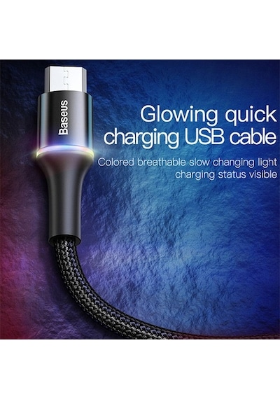 Baseus Halo Mikro Usb 3A Kısa Hızlı Şarj Kablosu 0.25 CM