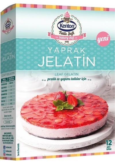 Kenton Tatlı Şefi Yaprak Jelatin 20 G