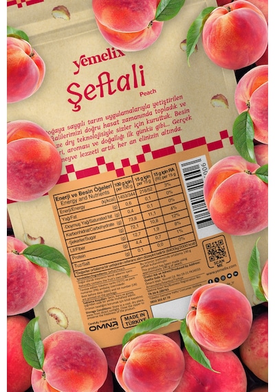 Freeze Dried Şeftali Kuru Meyve Cipsi - Dondurularak Kurutulmuş Şeftali 15g 15 G