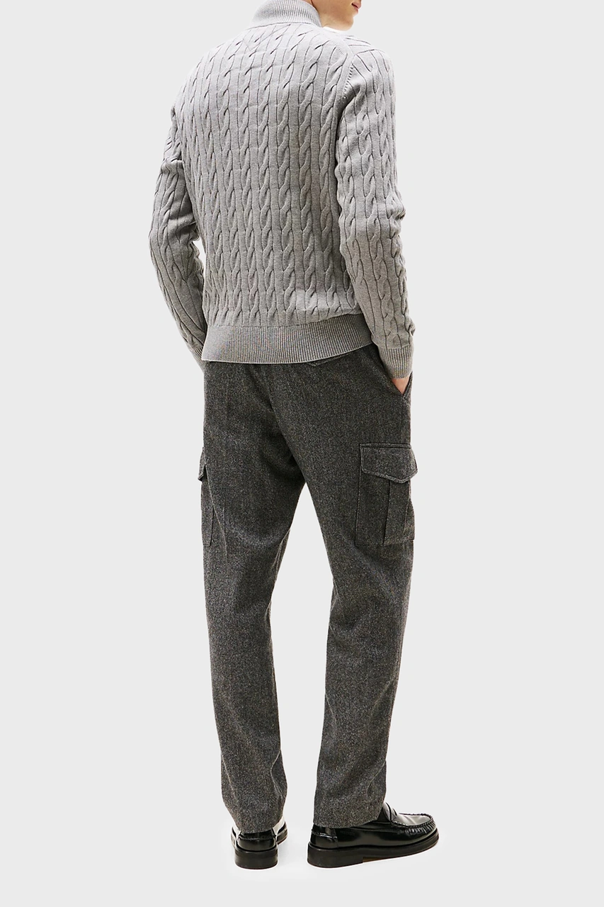 Tommy Hilfiger Erkek Kazak Mw0mw36532 P91 Gri Gri