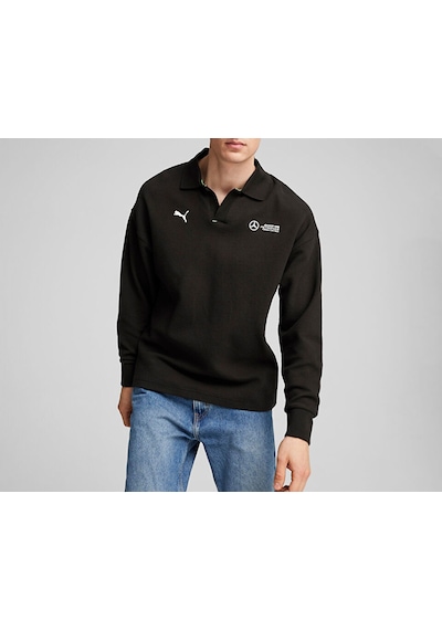 Puma Mapf1 Longsleeve Polo Erkek Günlük Uzun Kollu Polo Tişört 62733901 Siyah 62733901 Siyah
