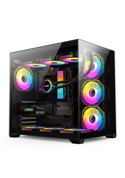 Raynox Aqua Black Pc Kasa Case+fc+7 Fan X360 Uyumlu Powersız