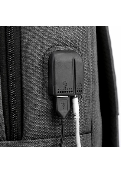Laptop Sırt Çantası Okul İş Seyahat Usb Kulaklık Çıkışlı Kırmızı