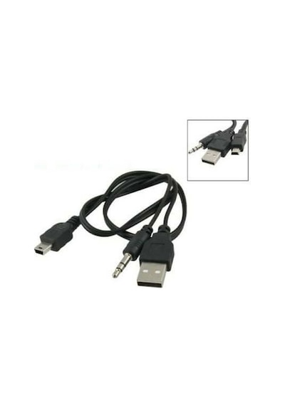 5 Pin Mini Usb Aux Stereo 3.5Mm To Usb Ses Bombası Bluetooth Spea