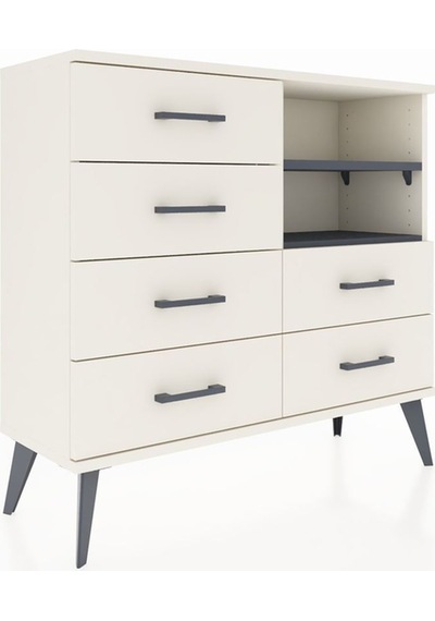 Arges Şifonyer 2 Raflı 6 Çekmeceli 88x30x80 Aytaşı-antrasit/aytaşı Antrasit/aytaşı Arges Şifonyer 2 Raflı 6 Çekmeceli 88x30x80 Aytaşı-antrasit/aytaşı Antrasit/aytaşı