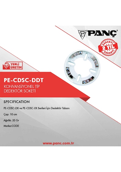 Pe-Cdsc-Ddt Konvansiyonel Tip Dedektör Soketi