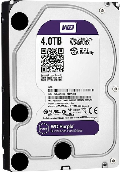 Western Digital Purple WD40PURX 4 TB 3.5'' Sata Hard Disk