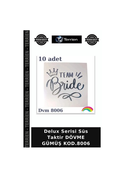 Delux Serisi Süs Taktir Dövme Gümüş Kod.8006