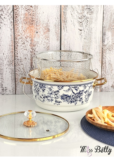 Blue Life Emaye Kızartma Tenceresi 22 Cm