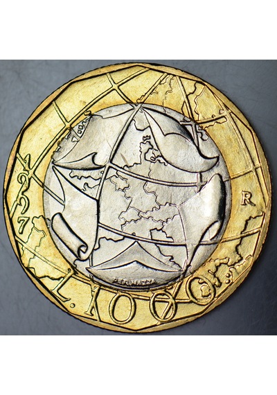 İtalya 1000 Liret 1997 Bimetal Çil.