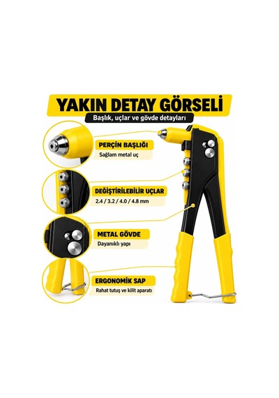 Berlın-sel Profesyonel Pop Perçin Tabancası Seti 2.4-3.2-4.0-4.8 Mm Kör Perçin Pensesi Değiştirilebilir Uçlu Metal Gövdeli Ergonomik Saplı Sac Alüminyum Oto Tamir El Aleti Berlın-sel Profesyonel Pop Perçin Tabancası Seti 2.4-3.2-4.0-4.8 Mm Kör Perçin Pensesi Değiştirilebilir Uçlu Metal Gövdeli Ergonomik Saplı Sac Alüminyum Oto Tamir El Aleti
