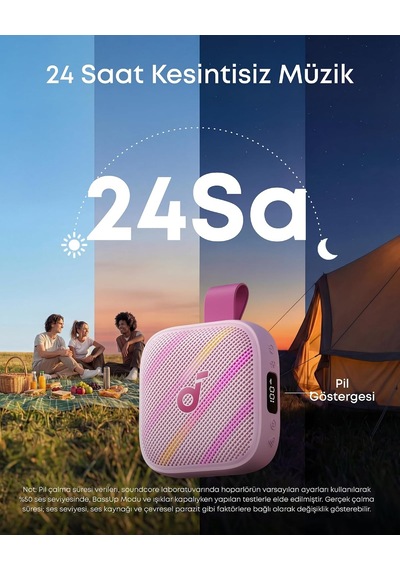 Anker Soundcore Boom Go 3i Bluetooth 6.0 Taşınabilir Hoparlör, 24 Saat Çalma Süresi, 15w Bassup 2.0 Ses, Rgb Işık