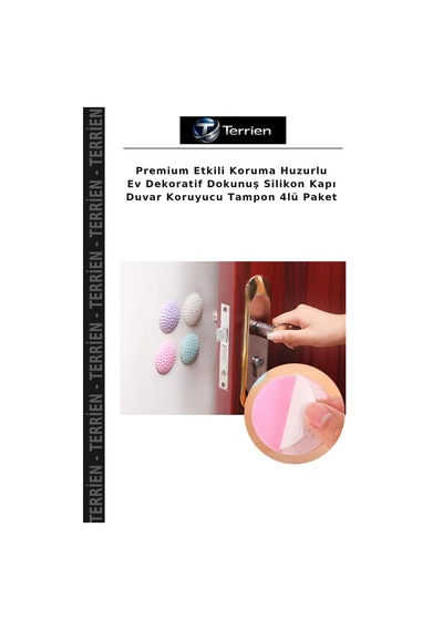Premium Etkili Koruma Huzurlu Ev Dekoratif Dokunuş Silikon Kapı Duvar Koruyucu Tampon 4lü Paket