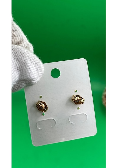 Xuping Rose Gold 3 Lü Zirkon Taşlı Şık Tasarım Kadın Küpe Gold
