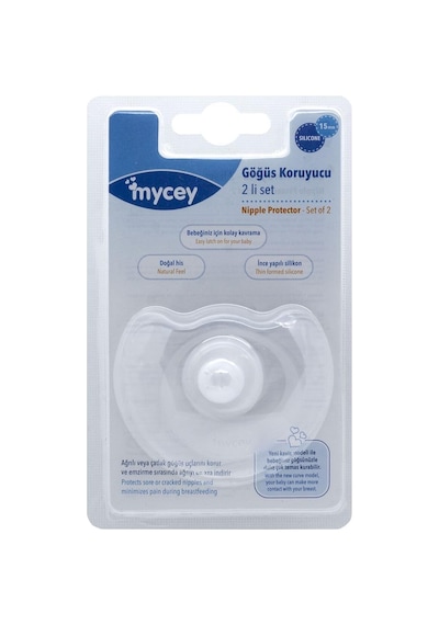 Mycey Göğüs Koruyucu 2'li Set Silikon Beyaz
