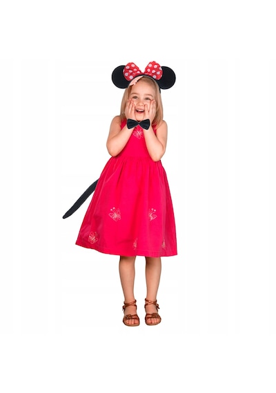 Minnie Mouse Kostüm Seti Taç Kuyruk Papyon Gösteri Seti 5691