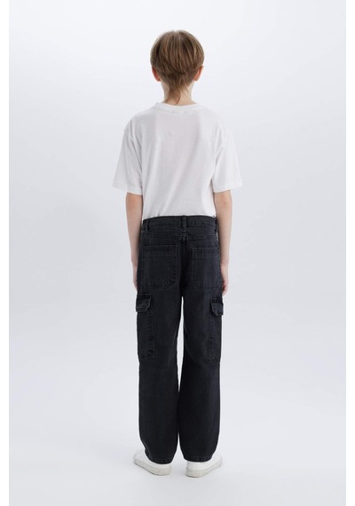 DeFacto Erkek Çocuk Kargo Fit Jean Pantolon C7447A825SPNM40