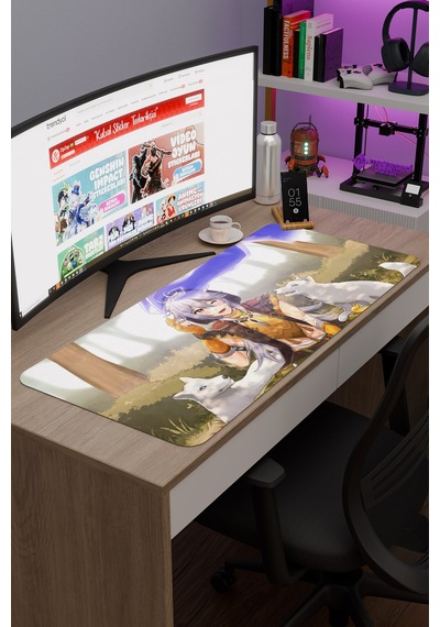 Razor Genshin Impact Anime Oyuncu V1 - 90x40 Xxl Gaming Mouse Pad Fare Altlığı