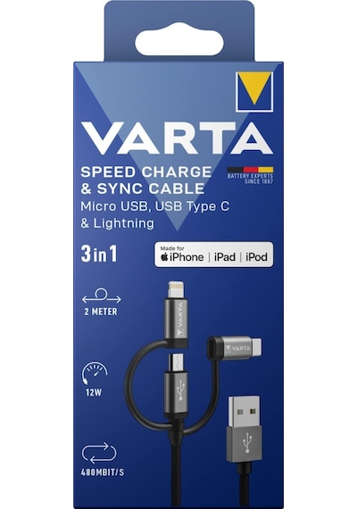 Kablo 3ın1 Usb A -lıght/m-usb/t. C Standart