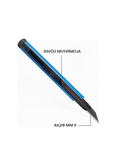 Alüminyum Kasa Cep Askılı Maket Bıçağı, 9 Mm Kesme Bıçağı