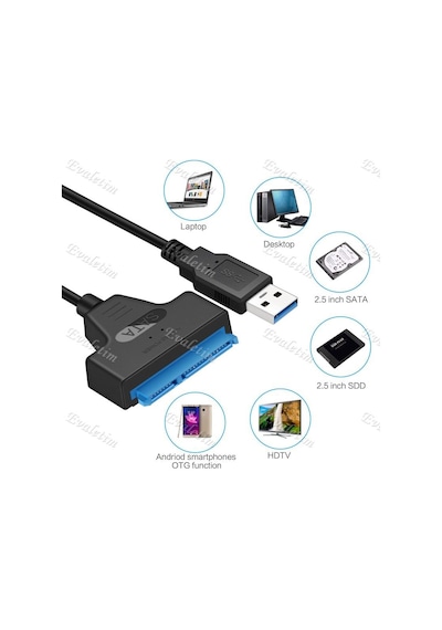 Usb 3.0 2.5 Inç Sata 4469A Hdd Hard Disk Kablosu Kutusu Veri Hard