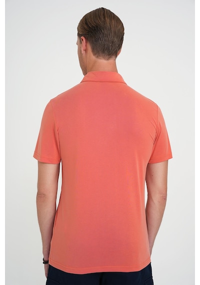 Efor Comfort Fit Polo Yaka Modal Karışım Kısa Kol Casual Turuncu Tişört Ts 903 Turuncu