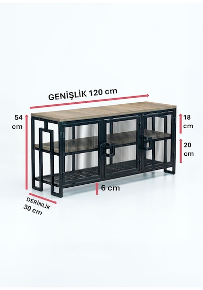 Dekoratif Metal Gövdeli Ahşap Raflı Tv Ünitesi 3 Raflı 3 Kapaklı Tv Sehpası 120 X 30 Cm Televizyon Ünitesi Siyah Dekoratif Metal Gövdeli Ahşap Raflı Tv Ünitesi 3 Raflı 3 Kapaklı Tv Sehpası 120 X 30 Cm Televizyon Ünitesi Siyah