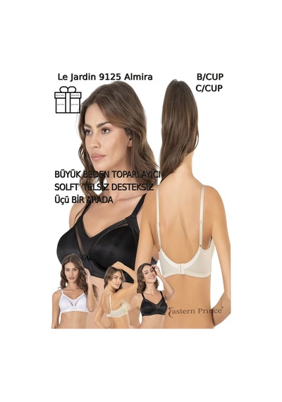 Le Jardin 9125 Kadın Sütyen Desteksiz Telsiz Dantelsiz Soft Toparlayıcı Cup Almira 3 Set Beyazsiyahbej Le Jardin 9125 Kadın Sütyen Desteksiz Telsiz Dantelsiz Soft Toparlayıcı Cup Almira 3 Set Beyazsiyahbej