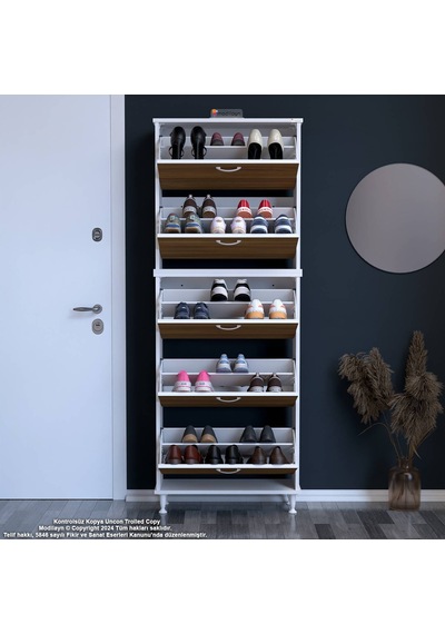 Modilayn VARBİ UMAY' 2 Li Antre Hol 72x 205x26 cm’ lik 5 Düşer Kapak 10 Göz Raflı Ayakkabılık Modilayn VARBİ UMAY' 2 Li Antre Hol 72x 205x26 cm’ lik 5 Düşer Kapak 10 Göz Raflı Ayakkabılık