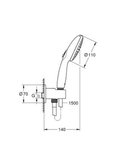 Grohe Tempesta El Duşu Seti Mat Siyah- 264062433