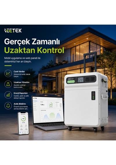 Initial Entropy Energy Sh4000+2x Sp400 Profesyonel Solar Enerji Seti 5120wh 4000w Hibrit Ess+800w Güneş Paneli