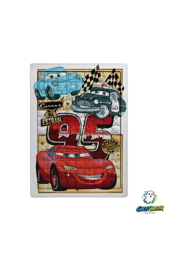 Cars Mcqueen 99 Parça Ayaklı Puzzle Dekoratif Çocuk Yapbozu 0249